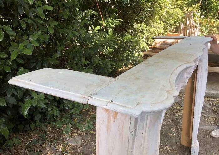 18th century wooden fireplace