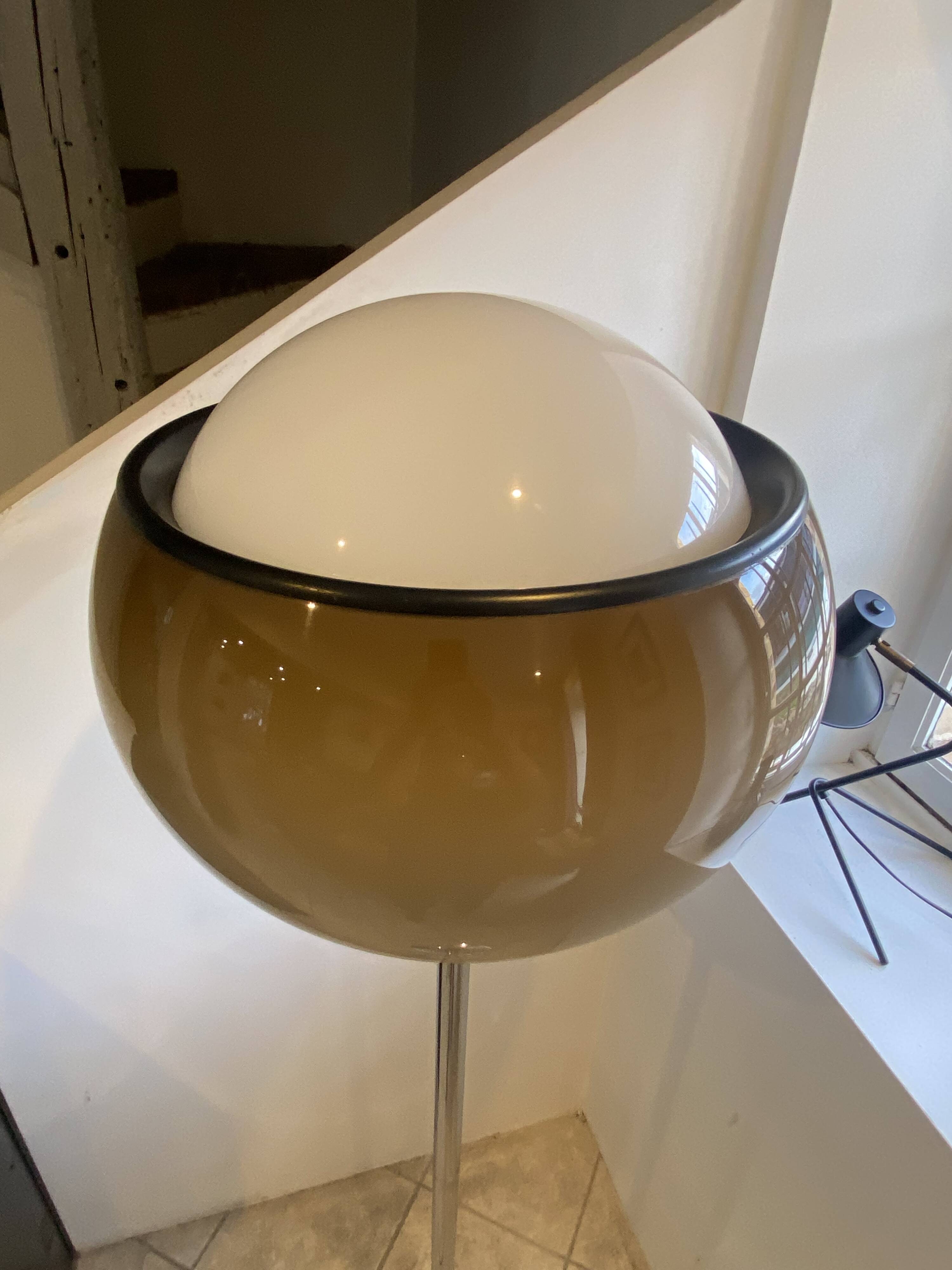 Chrome floor lamp Guzzini vintage 1960