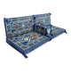 Anatolian Floor Couch, Blue Floor Sofa, Arabic Majlis Seating