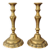 Pair of brass candlesticks from the 19th century