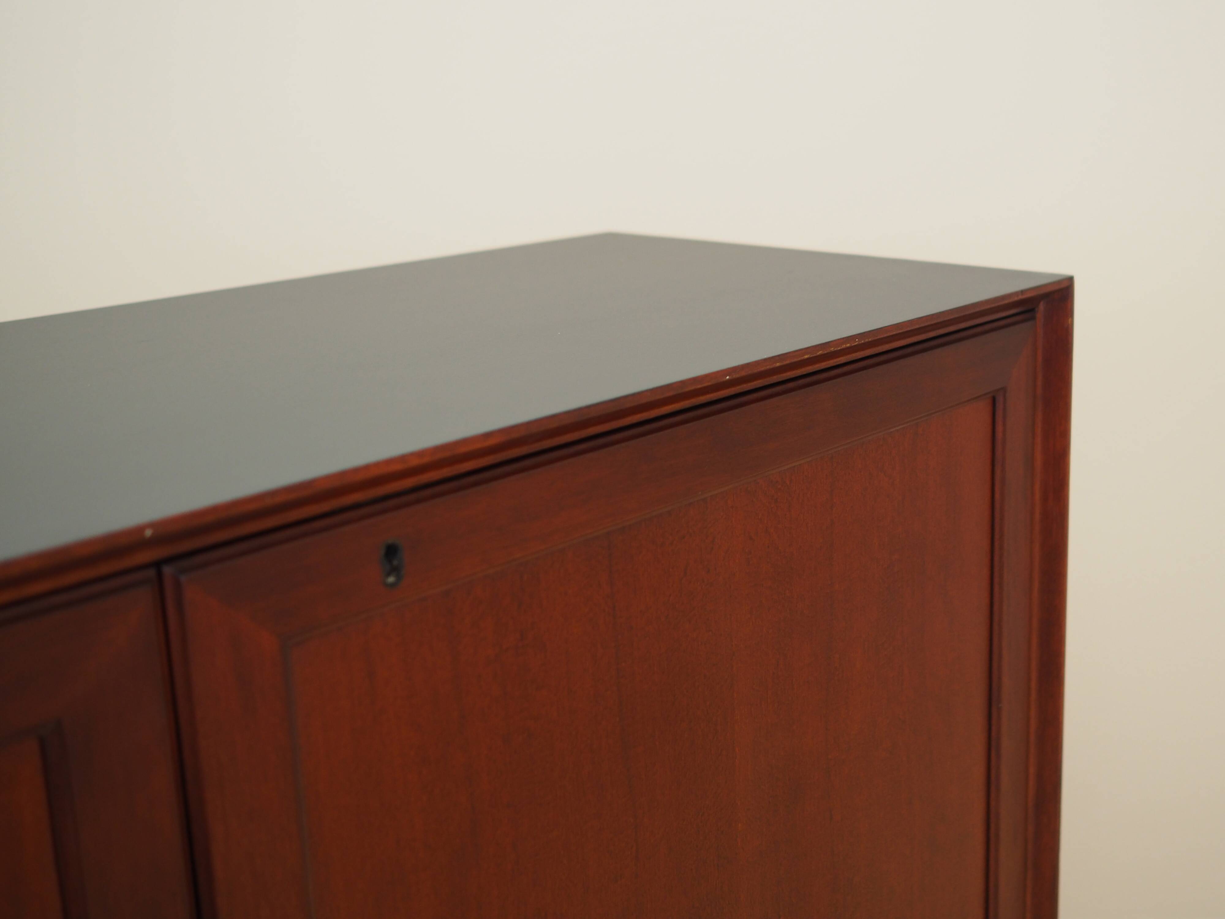 Mahogany cabinet, Danish design, 1970s, manufacturer: PMJ Viby J