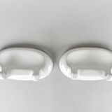 Paire de patères en céramique des années 1989, Tchécoslovaquie