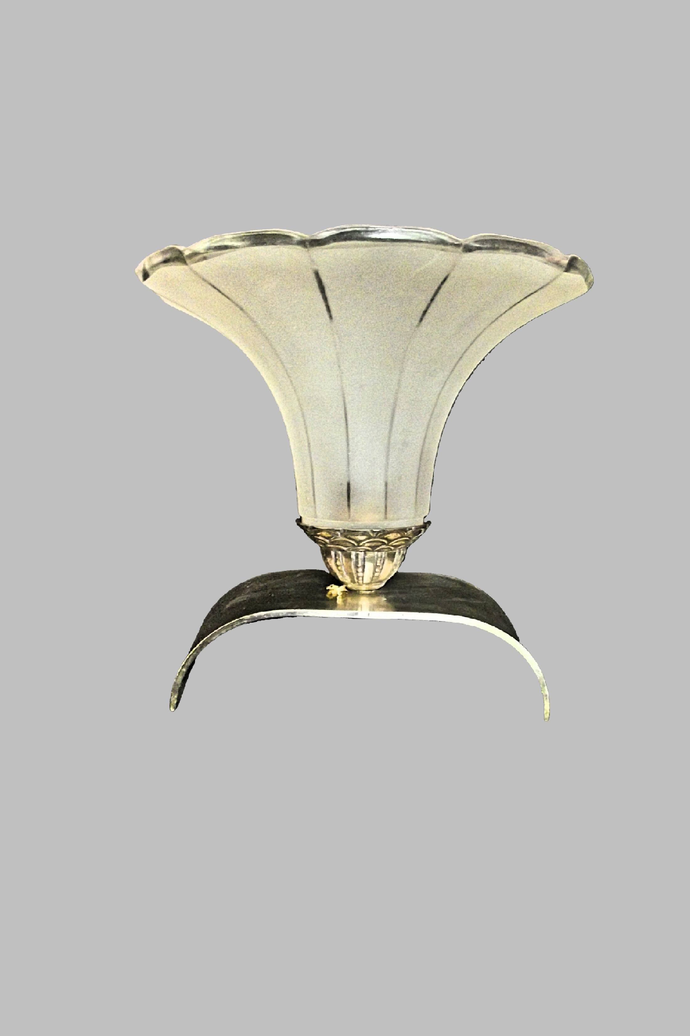 Pair of stylized Art Deco period lamps