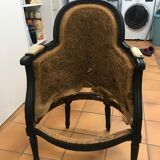 2 fully restored antique bergère armchairs