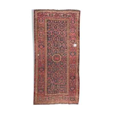 Tapis ancien Beshir afghan fait main 197x396 cm