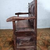 18th century walnut storage bench