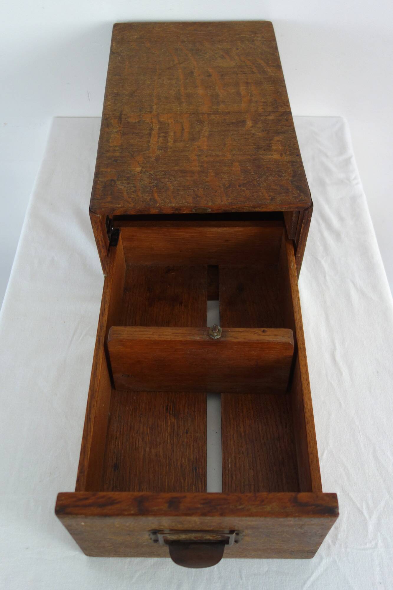 Old wooden administrative filing cabinet from the early 20th century