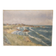 Tableau Oil on canvas - Atlantic coast landscape Cliffs signed Jouannea