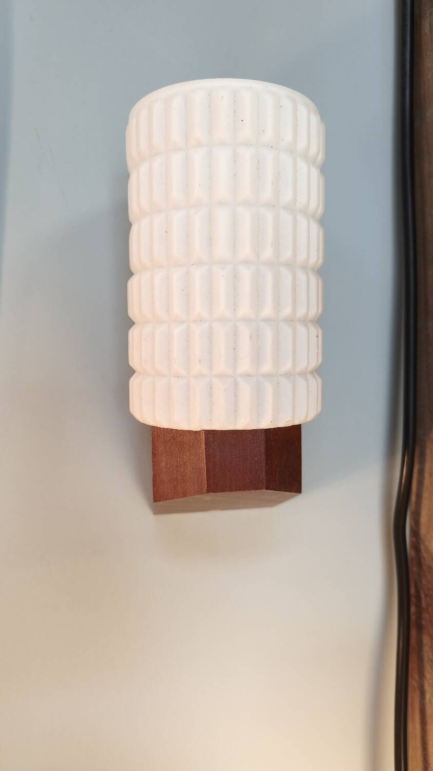 Pair of wall lights by Louis Kalff for Philips - glass and opaline.