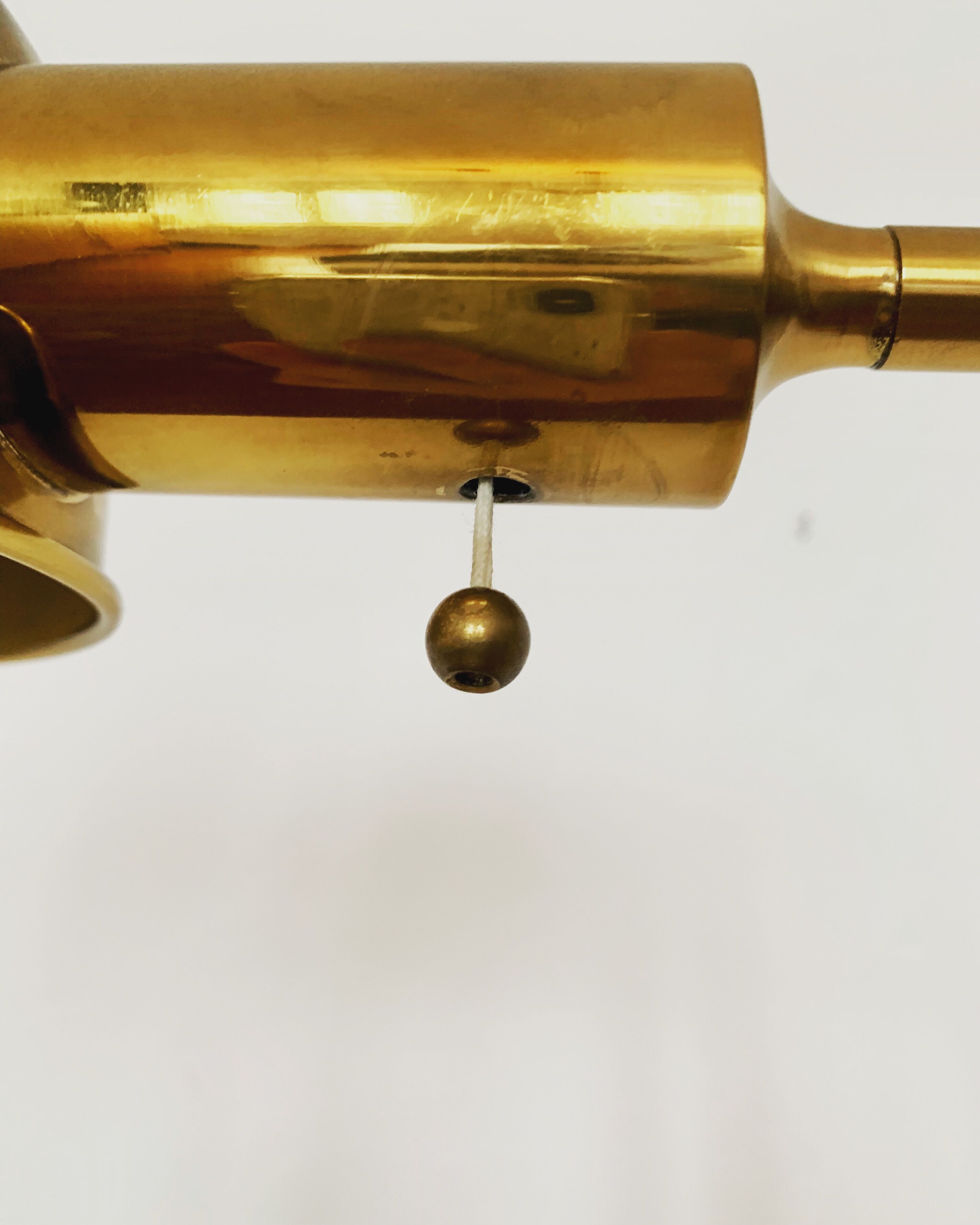 1970s adjustable BOLA brass floor or table lamp by Florian Schulz
