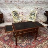 Flat desk of mahogany lady period Louis XVI, XVIIIth century