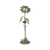 Grand cendrier tournesol en bronze argenté S. Agudo 62 cm