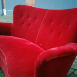 Vintage sofa Swedish year 40/50 wing arc curved Carl Malmsten