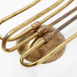 Sputnik chandelier 6 arm brass hammered 1950 s