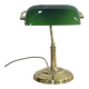 Brass and green opaline desk lamp (opaline defect)