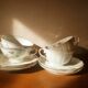 4 tea cups or chocolate in Limoges porcelain