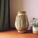 Vintage ceramic vase in earth tones, from Denmark