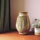 Vintage ceramic vase in earth tones, from Denmark