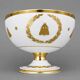 Empire-style footed cup in white porcelain, richly decorated with fine gold.