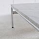 Table basse années 70' marbre et acier chromé