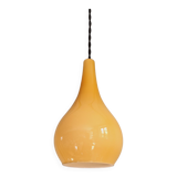 Scandinavian pendant light in honey-colored opaline glass, 1960s