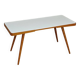White opaxit coffee table by Jiri Jiroutek for Cesky Nabytek 1960
