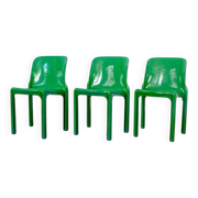 Green "Selene" chair by Vico Magistretti / Artemide