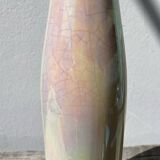 Iridescent white ceramic vase
