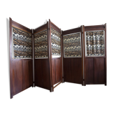 English colonial screen wood and fabrics