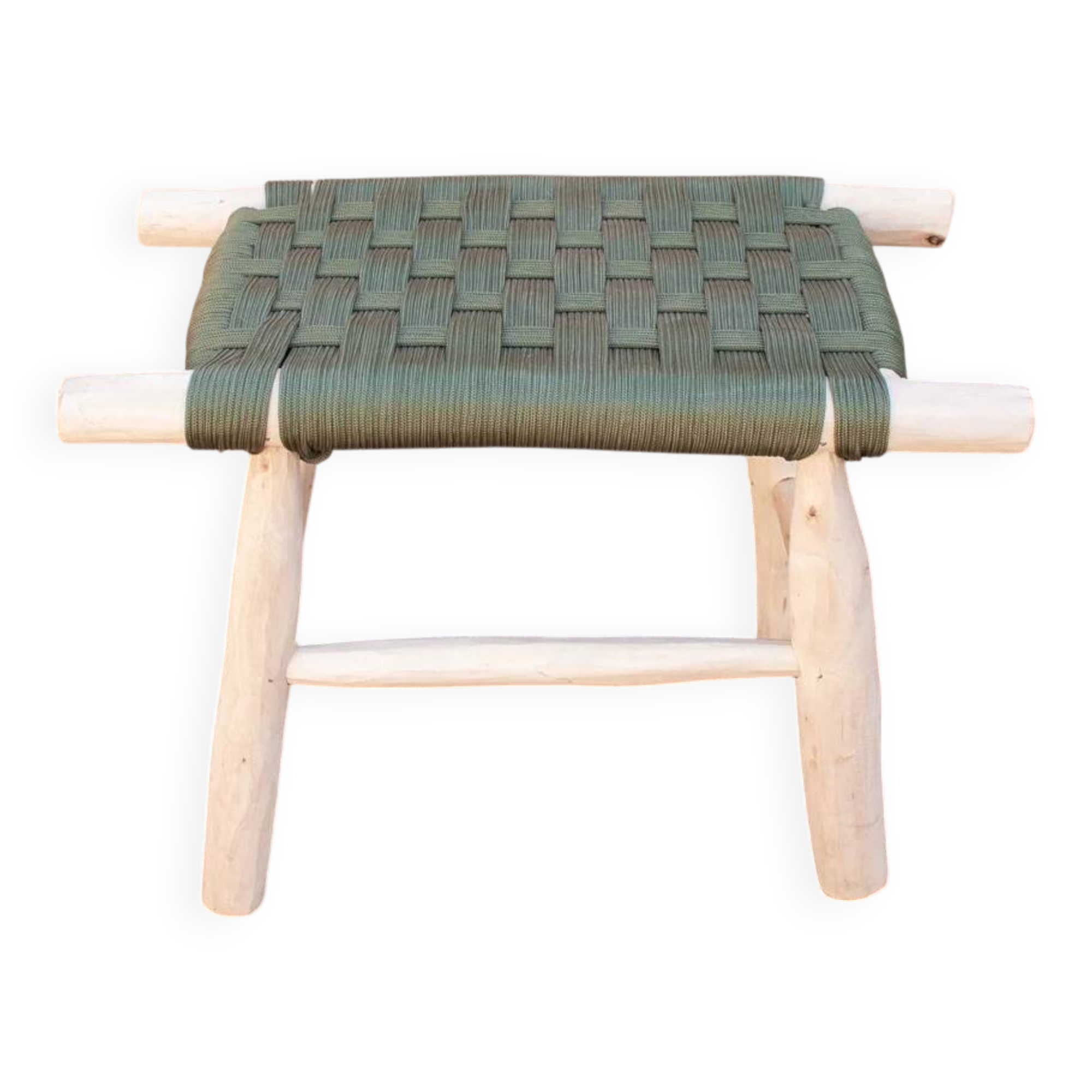 Tabouret tressé Vert