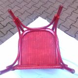 Vintage chair in red rattan