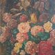 Old table from the 19th century – Floral still life, oil on canvas.