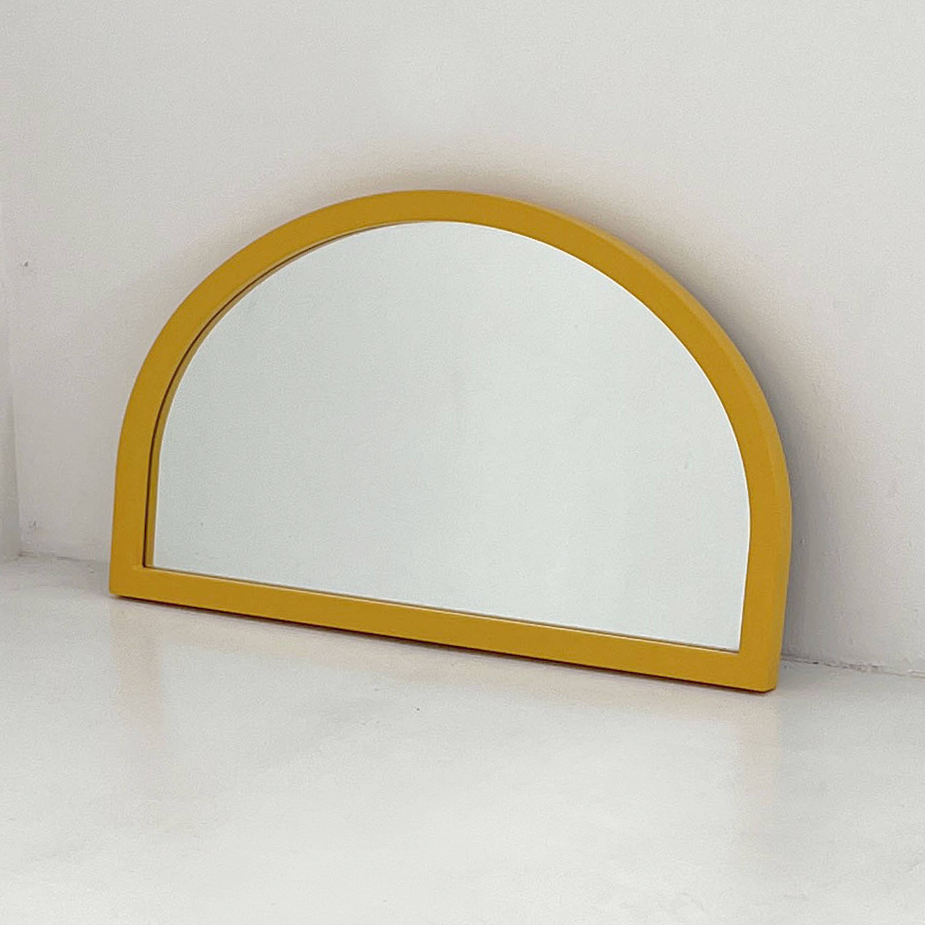 Arched Yellow Mirror by Anna Castelli Ferrieri for Kartell, 1980