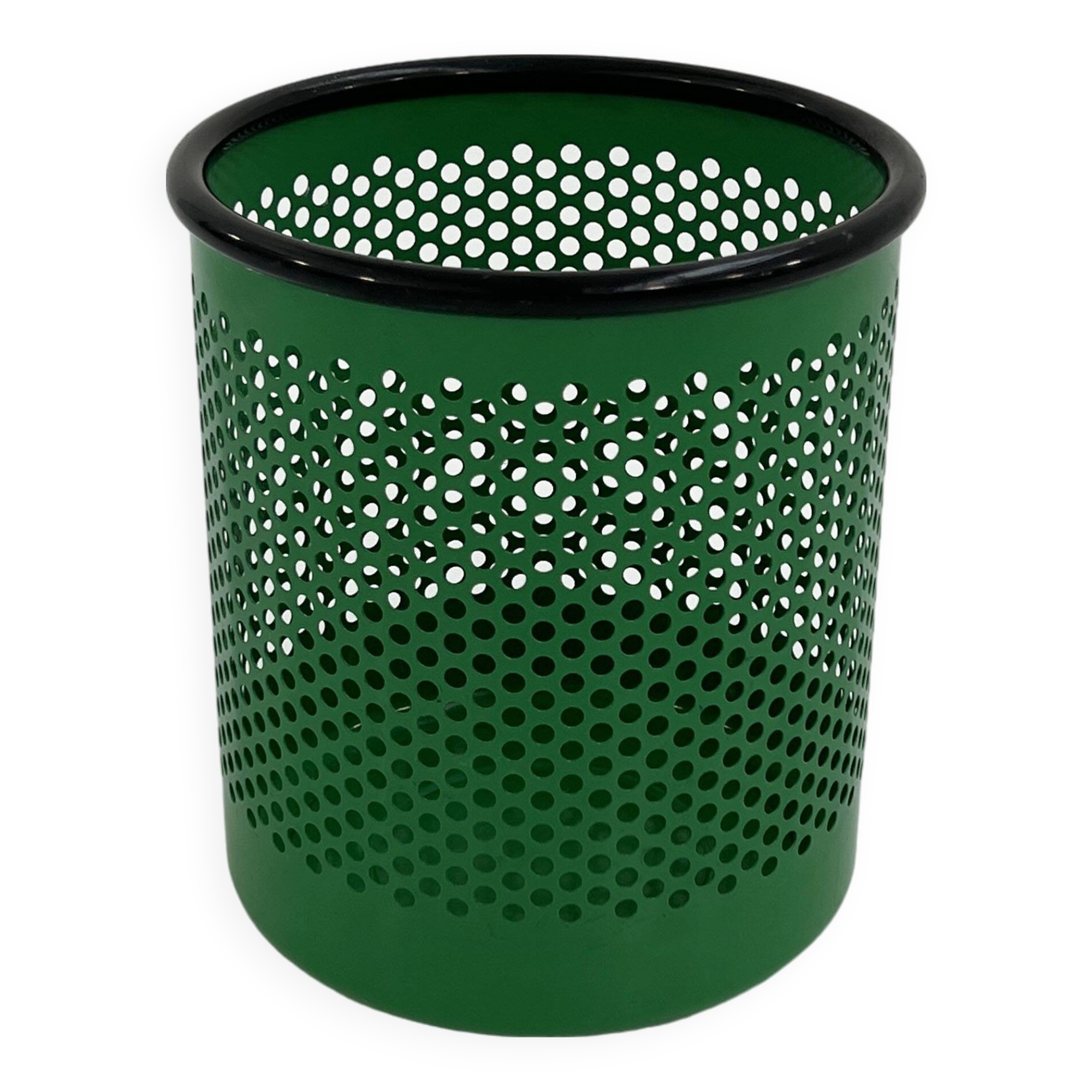 Green waste paper basket by R. Barbieri & R. Marianelli for Rexite, 1980