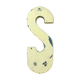 Vintage yellow sign letter S