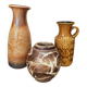 Lot de 3 vases  style organique