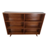Teak compass foot bookcase shelf