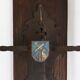 French 20th Century Large Wrought‑Iron Medieval Revival Wall Lamp with Swor