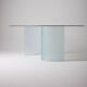 Table ovale en verre