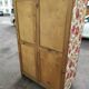 Wardrobe - wardrobe - Old - Wood - Floral Fabric - Artisanal