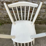 Series of 4 vintage solid wood chairs Scandinavian style
