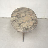 Chrome and marble table, Italy 1970