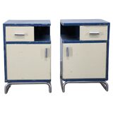 Pair of Bauhaus nightstands, Czechoslovakia, 1930s