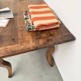 19th century walnut drapery table 2m1