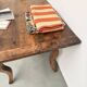 19th century walnut drapery table 2m1