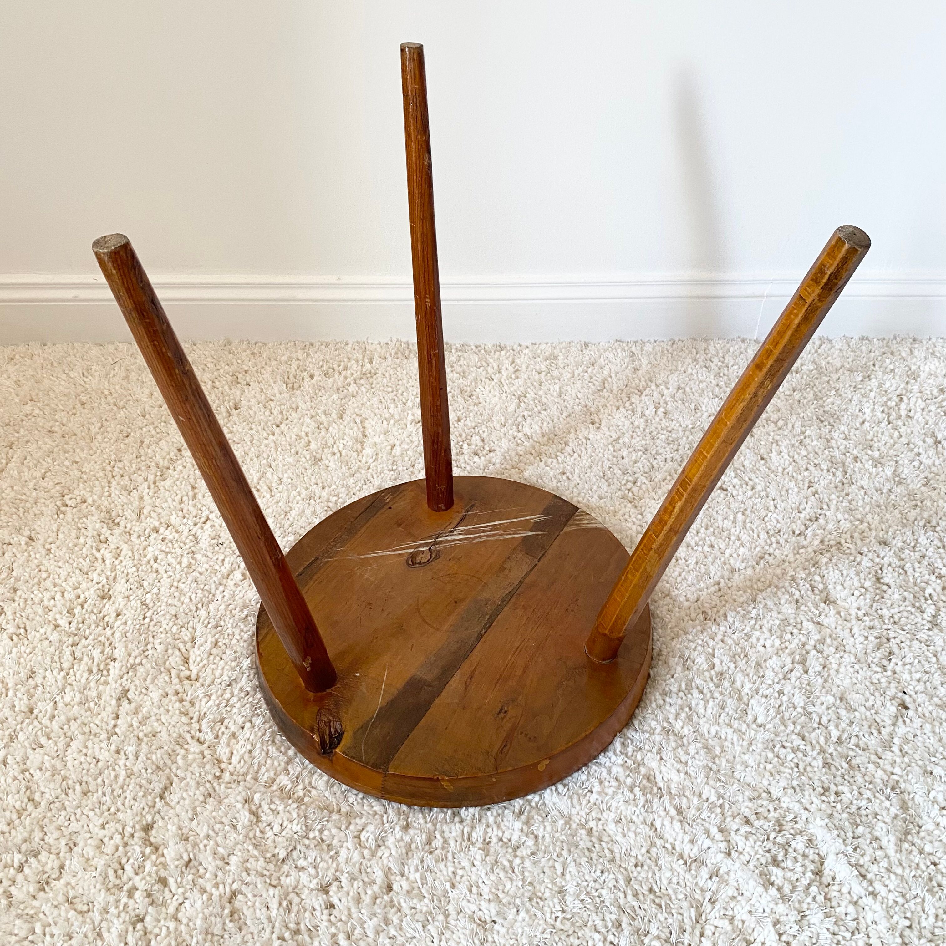 Duo of brutalist stools