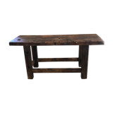 Old solid oak workbench