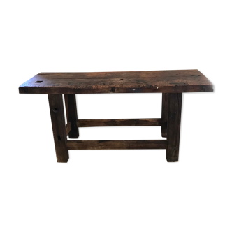 Old solid oak workbench