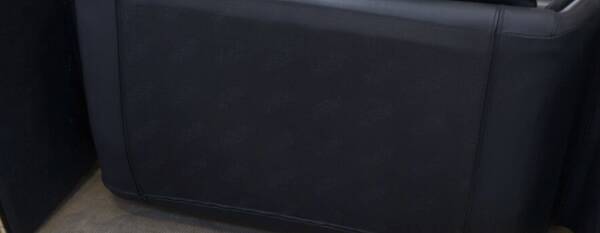 High-end black leather sofa, luxury De Sede sofa