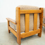 Set of two brutalist lounge chairs